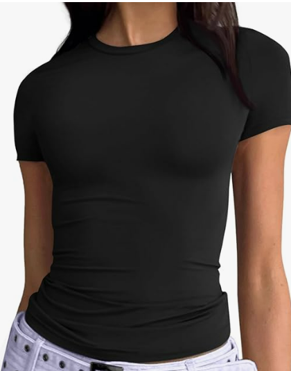 Women's Short Sleeve Real Athletes Train GREEN LETTERS