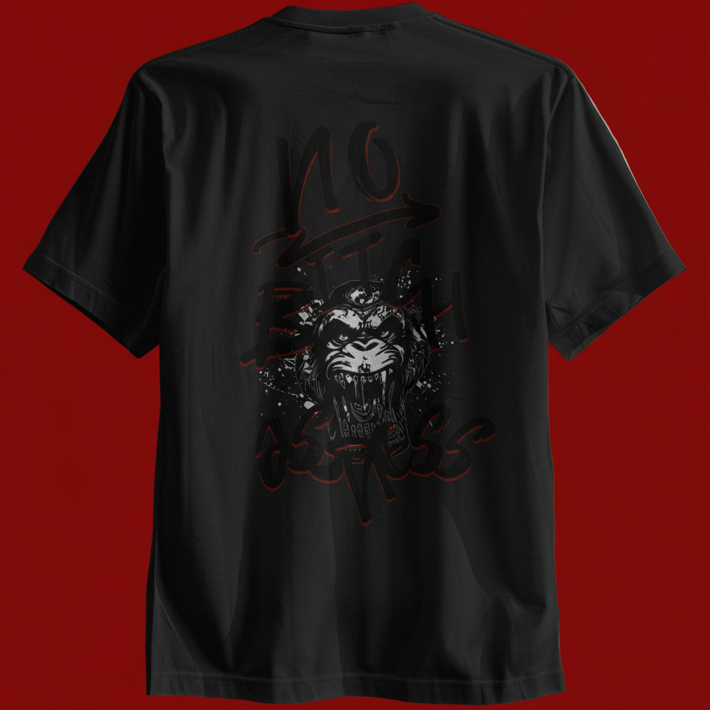 Short Sleeve No Bi*** - A**ness black and red letters