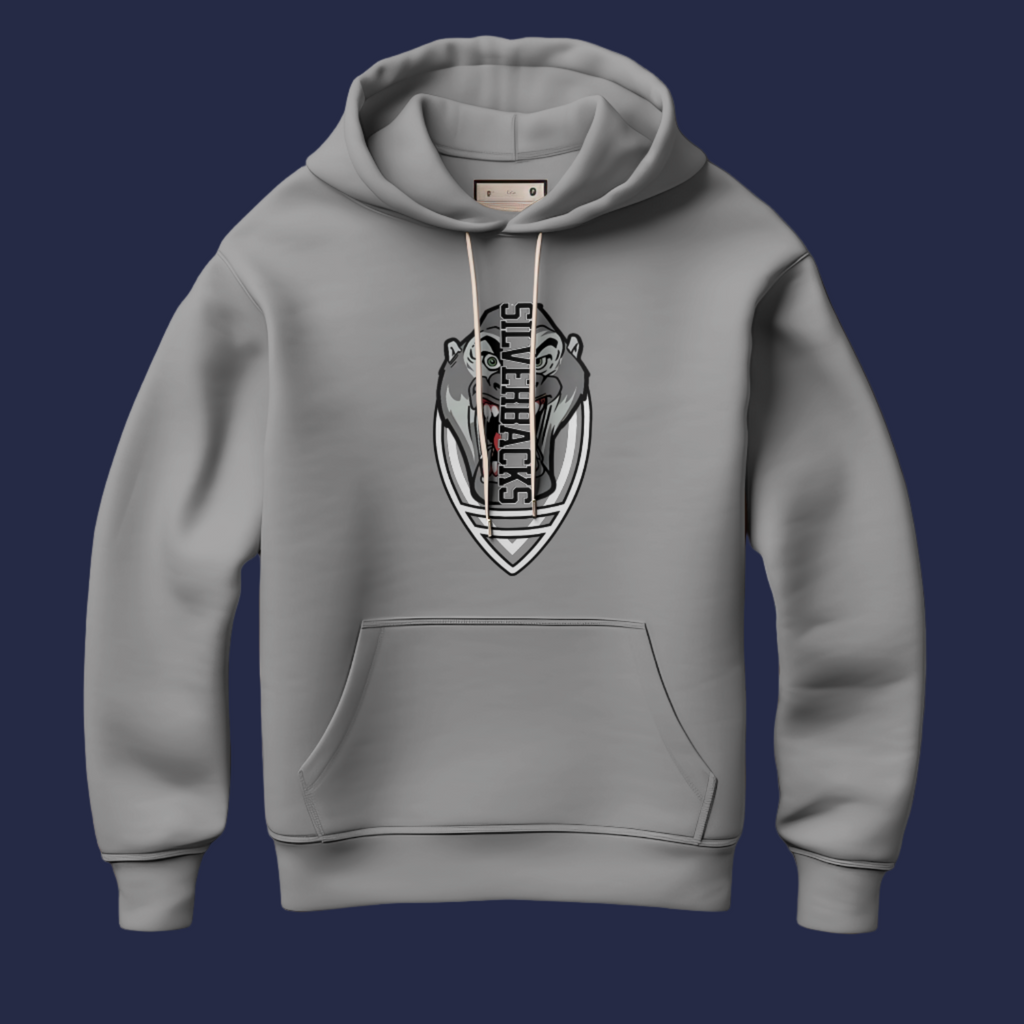 SILVERBACKS SILVER AND BLACK HOODIE