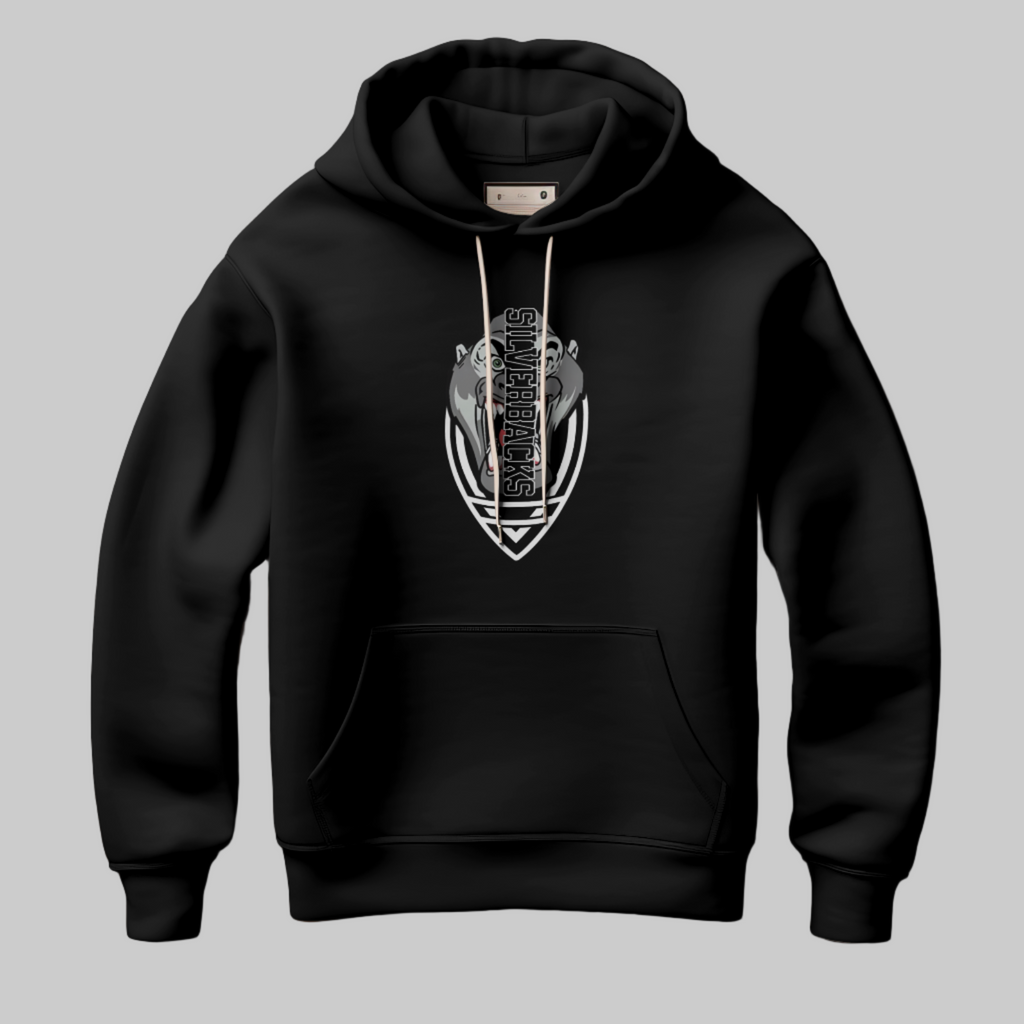 SILVERBACKS SILVER AND BLACK HOODIE