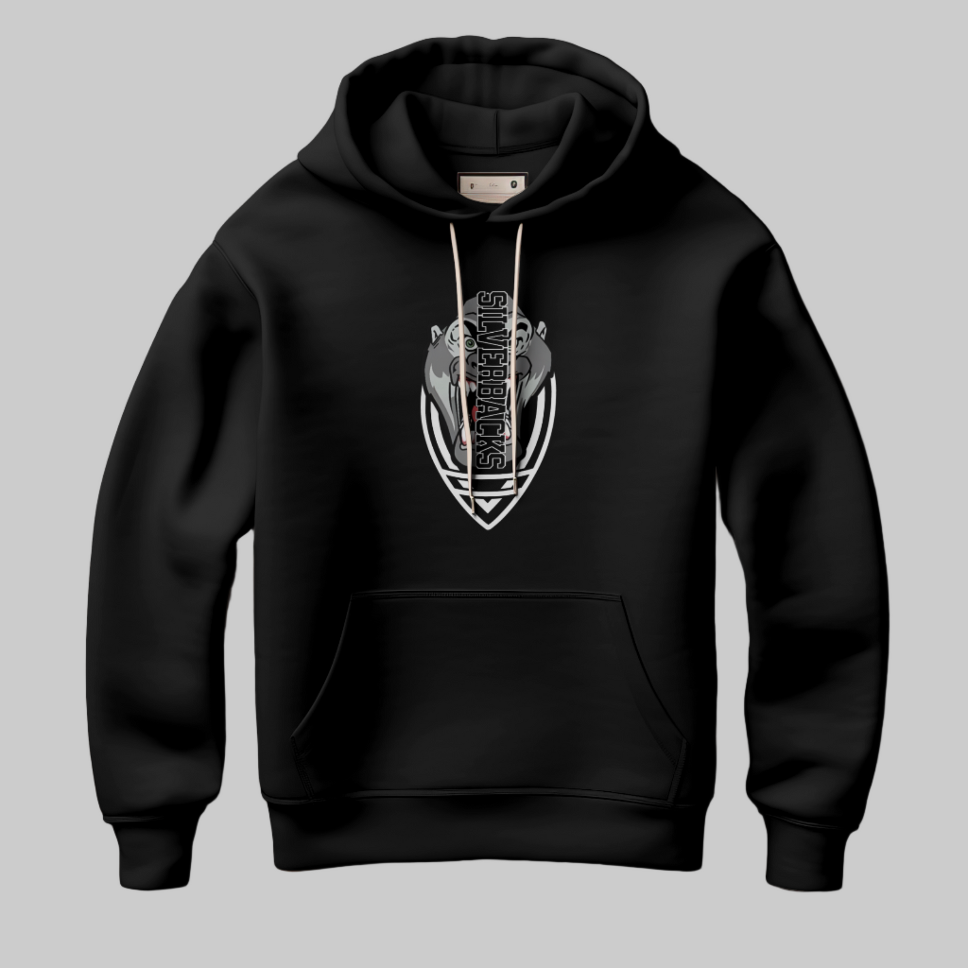 SILVERBACKS SILVER AND BLACK HOODIE